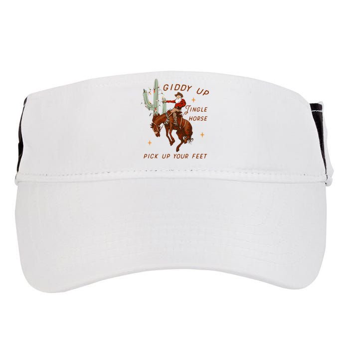 Giddy Up Jingle Horse Pick Up Your Feet Cow Santa Xmas Adult Drive Performance Visor