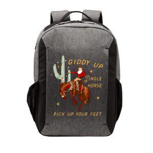 Giddy Up Jingle Horse Pick Up Your Feet Cowboy Santa Cactus Vector Backpack