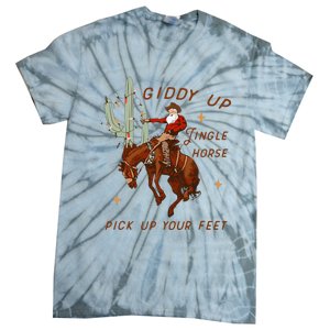 Giddy Up Jingle Horse Pick Up Your Feet Cow Tie-Dye T-Shirt