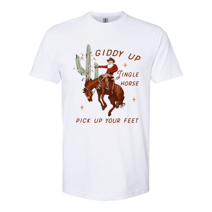 Giddy Up Jingle Horse Pick Up Your Feet Cow Softstyle CVC T-Shirt