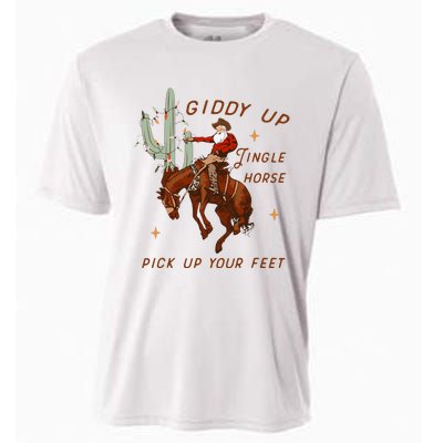 Giddy Up Jingle Horse Pick Up Your Feet Cow Cooling Performance Crew T-Shirt