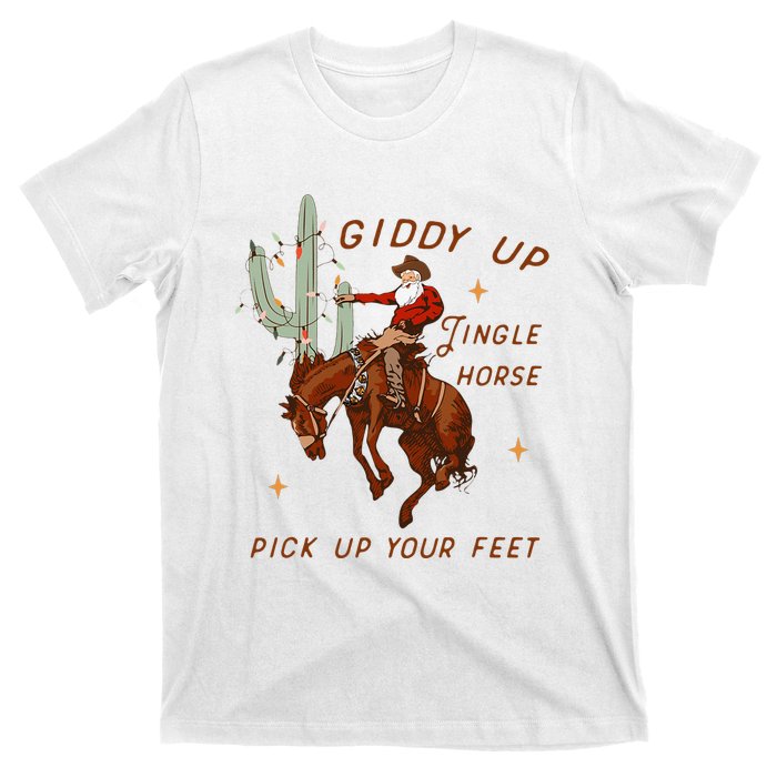 Giddy Up Jingle Horse Pick Up Your Feet Cow T-Shirt