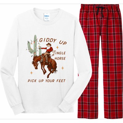 Giddy Up Jingle Horse Pick Up Your Feet Cow Long Sleeve Pajama Set