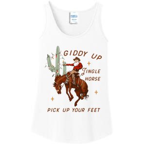 Giddy Up Jingle Horse Pick Up Your Feet Cow Ladies Essential Tank