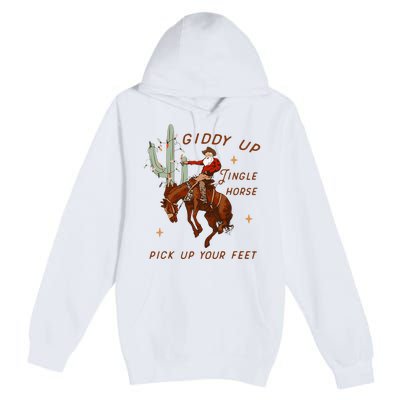 Giddy Up Jingle Horse Pick Up Your Feet Cow Premium Pullover Hoodie