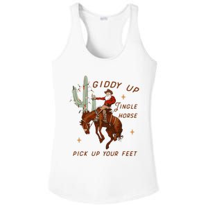 Giddy Up Jingle Horse Pick Up Your Feet Cow Ladies PosiCharge Competitor Racerback Tank