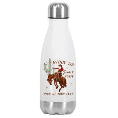 Giddy Up Jingle Horse Pick Up Your Feet Cow Stainless Steel Insulated Water Bottle