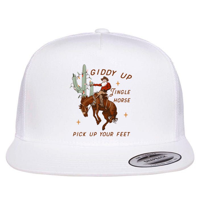 Giddy Up Jingle Horse Pick Up Your Feet Howdy Country Flat Bill Trucker Hat