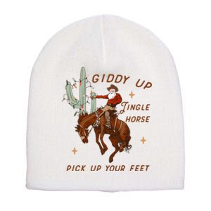 Giddy Up Jingle Horse Pick Up Your Feet Howdy Country Short Acrylic Beanie