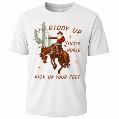 Giddy Up Jingle Horse Pick Up Your Feet Cowboy Santa Xmas Performance Shirt