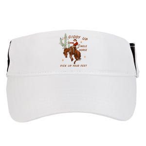 Giddy Up Jingle Horse Pick Up Your Feet Cowboy Santa Xmas Adult Drive Performance Visor