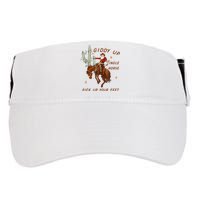 Giddy Up Jingle Horse Pick Up Your Feet Cowboy Santa Xmas Adult Drive Performance Visor