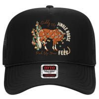 Giddy Up Jingle Horse Pick Up Your Feet Cowboy Santa Cactus High Crown Mesh Back Trucker Hat