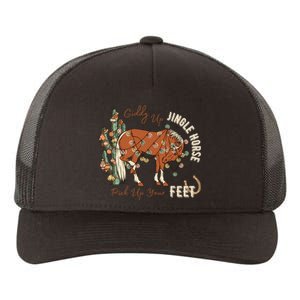 Giddy Up Jingle Horse Pick Up Your Feet Cowboy Santa Cactus Yupoong Adult 5-Panel Trucker Hat