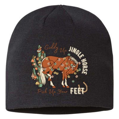 Giddy Up Jingle Horse Pick Up Your Feet Cowboy Santa Cactus Sustainable Beanie