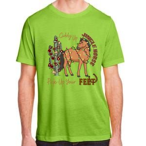 Giddy Up Jingle Horse Pick Up Your Feet Cow Christmas Cool Gift Adult ChromaSoft Performance T-Shirt