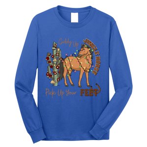 Giddy Up Jingle Horse Pick Up Your Feet Cow Christmas Cool Gift Long Sleeve Shirt