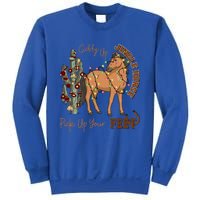 Giddy Up Jingle Horse Pick Up Your Feet Cow Christmas Cool Gift Sweatshirt