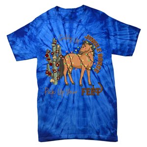 Giddy Up Jingle Horse Pick Up Your Feet Cow Christmas Cool Gift Tie-Dye T-Shirt