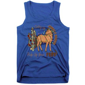 Giddy Up Jingle Horse Pick Up Your Feet Cow Christmas Cool Gift Tank Top