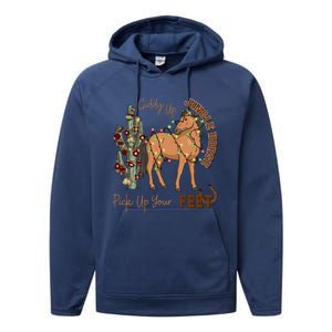 Giddy Up Jingle Horse Pick Up Your Feet Cow Christmas Cool Gift Performance Fleece Hoodie