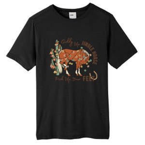 Giddy Up Jingle Horse Pick Up Your Feet Cow Santa Cactus Gift Tall Fusion ChromaSoft Performance T-Shirt