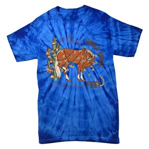 Giddy Up Jingle Horse Pick Up Your Feet Cow Santa Cactus Gift Tie-Dye T-Shirt