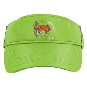 Giddy Up Jingle Horse Pick Up Your Feet Cowboy Santa Cactus Adult Drive Performance Visor