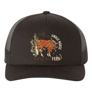 Giddy Up Jingle Horse Pick Up Your Feet Cowboy Santa Cactus Yupoong Adult 5-Panel Trucker Hat