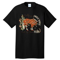 Giddy Up Jingle Horse Pick Up Your Feet Cowboy Santa Cactus Tall T-Shirt