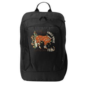 Giddy Up Jingle Horse Pick Up Your Feet Cowboy Santa Cactus City Backpack