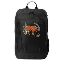 Giddy Up Jingle Horse Pick Up Your Feet Cowboy Santa Cactus City Backpack