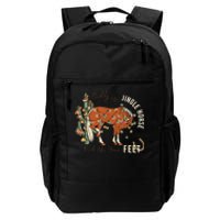 Giddy Up Jingle Horse Pick Up Your Feet Cowboy Santa Cactus Daily Commute Backpack