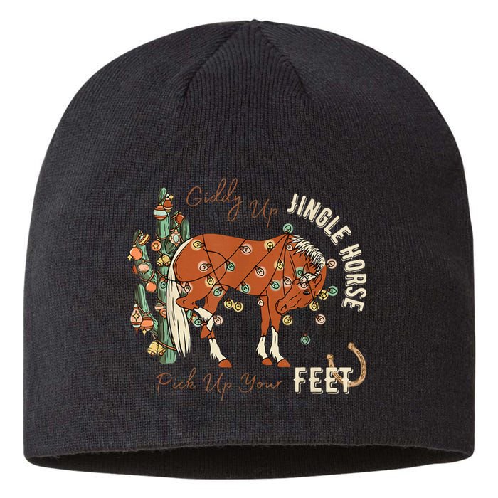 Giddy Up Jingle Horse Pick Up Your Feet Cowboy Santa Cactus Sustainable Beanie