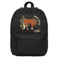 Giddy Up Jingle Horse Pick Up Your Feet Cowboy Santa Cactus 16 in Basic Backpack