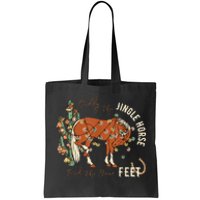 Giddy Up Jingle Horse Pick Up Your Feet Cowboy Santa Cactus Tote Bag