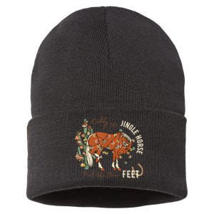 Giddy Up Jingle Horse Pick Up Your Feet Cowboy Santa Cactus Sustainable Knit Beanie