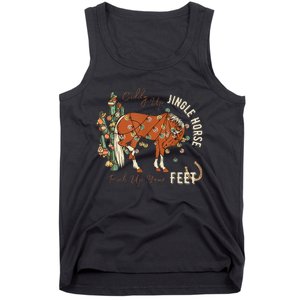 Giddy Up Jingle Horse Pick Up Your Feet Cowboy Santa Cactus Tank Top