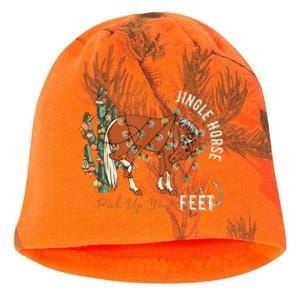 Giddy Up Jingle Horse Pick Up Your Feet Cowboy Santa Cactus Kati - Camo Knit Beanie