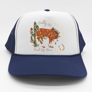 Giddy Up Jingle Horse Pick Up Your Feet Cowboy Santa Cactus Trucker Hat