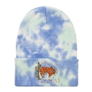 Giddy Up Jingle Horse Pick Up Your Feet Cowboy Santa Cactus Tie Dye 12in Knit Beanie