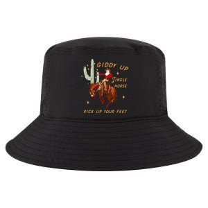 Giddy Up Jingle Horse Pick Up Your Feet Cowboy Santa Cactus Cool Comfort Performance Bucket Hat