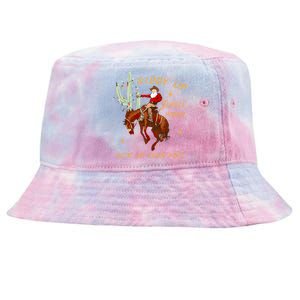 Giddy Up Jingle Horse Pick Up Your Feet Cowboy Santa Cactus Tie-Dyed Bucket Hat