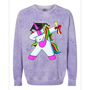 Graduation Unicorn Kindergarten College Elementary School Colorblast Crewneck Sweatshirt