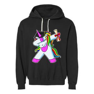 Graduation Unicorn Kindergarten College Elementary School Garment-Dyed Fleece Hoodie