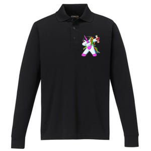 Graduation Unicorn Kindergarten College Elementary School Performance Long Sleeve Polo