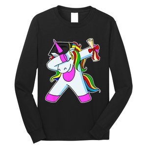 Graduation Unicorn Kindergarten College Elementary School Long Sleeve Shirt