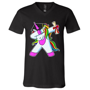 Graduation Unicorn Kindergarten College Elementary School V-Neck T-Shirt