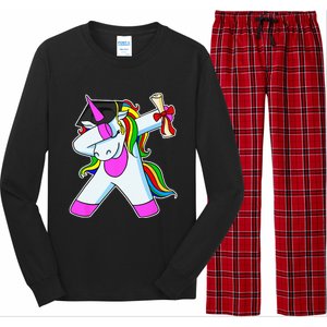 Graduation Unicorn Kindergarten College Elementary School Long Sleeve Pajama Set