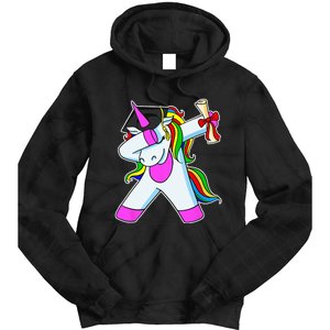 Graduation Unicorn Kindergarten College Elementary School Tie Dye Hoodie